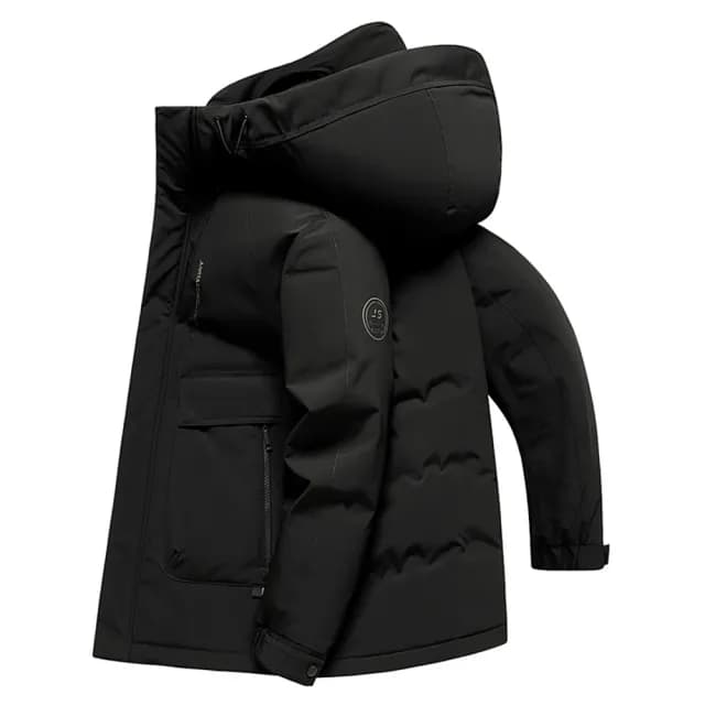 【巴黎精品】父親節禮物 真羽絨90%白鴨絨羽絨外套羽絨衣夾克(男士防寒保暖連帽男外套3色a1is96)