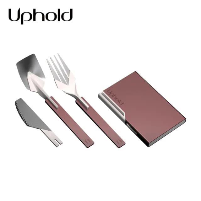 【Uphold】名片型口袋餐具組(鈦製餐具組 攜帶型)
