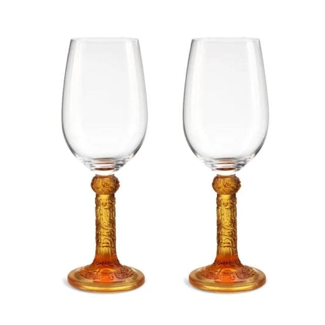 【琉璃工房】LIVING 花月對 紅白葡萄酒杯 對杯(生日贈禮/節日贈禮/喬遷禮物/結婚禮物/酒杯/琉璃工房LIVING)