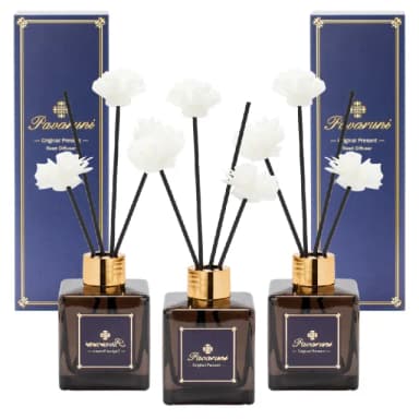 【Pavaruni】美國擴香瓶三入組夜幕系列無火香薰天然精油花香木質果香(生日聖誕交換女友女生情人禮物)