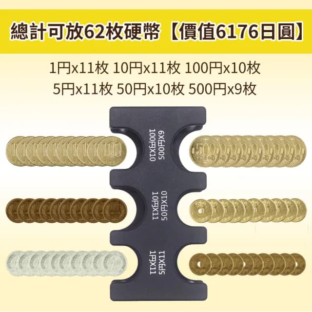 【YORI優里】日幣零錢夾－加厚款(日圓硬幣夾 硬幣分類零錢包)