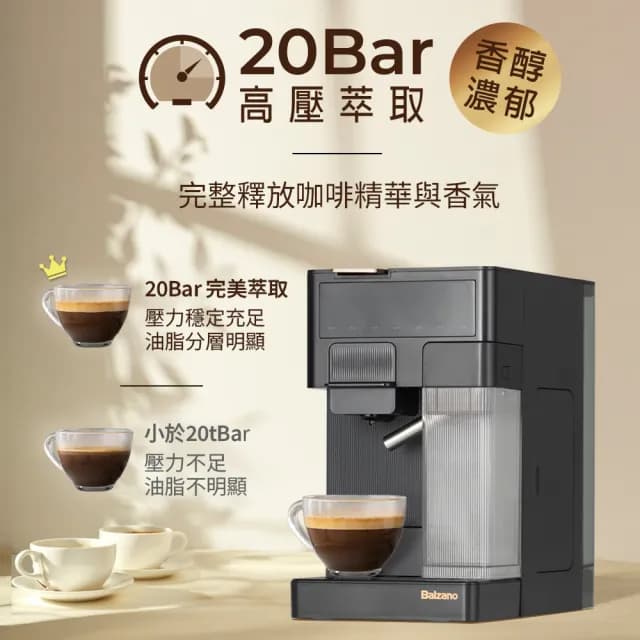 【Balzano】義式半自動4合1膠囊咖啡機(BZ-CCM380)