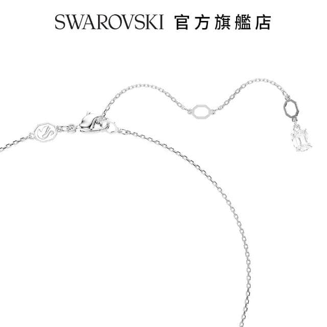 【SWAROVSKI 官方直營】Snake 鏈墜  混合式切割  蛇年  白色  鍍白金色(情人節禮物 交換禮物)