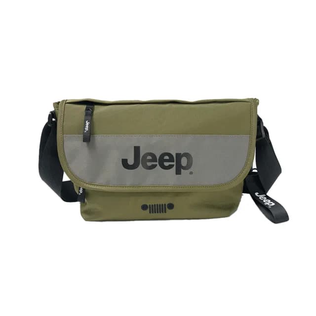 【JEEP】情人節禮物 經典品牌大LOGO肩背包(綠色)