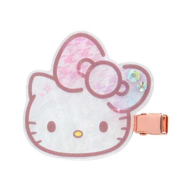 【小禮堂】母親節禮物 Sanrio 三麗鷗 Hello Kitty 壓克力造型髮夾2入組 - 50週年The Fashionable Ribbons(