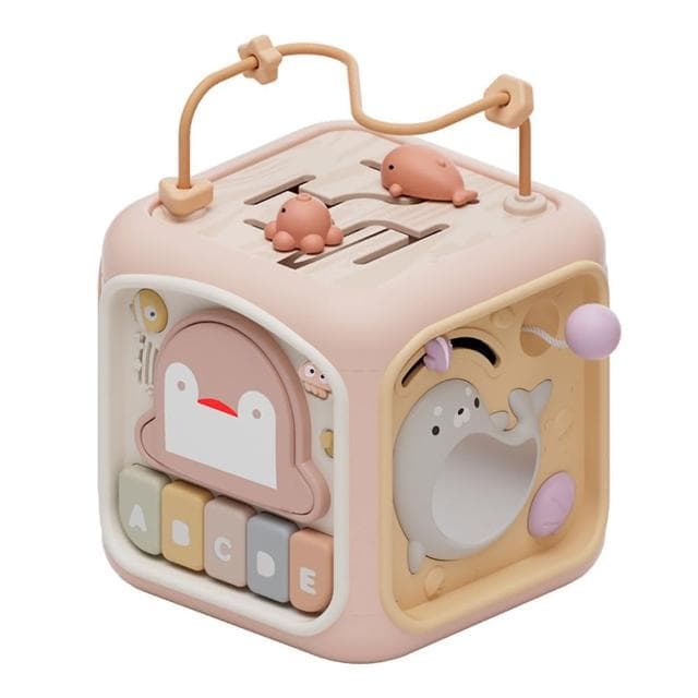 【FUN TOYS 童趣】寶寶玩具六面盒繞珠音樂燈光手拍鼓兒童早期教育益智學習玩具(兒童玩具 聖誕禮物)