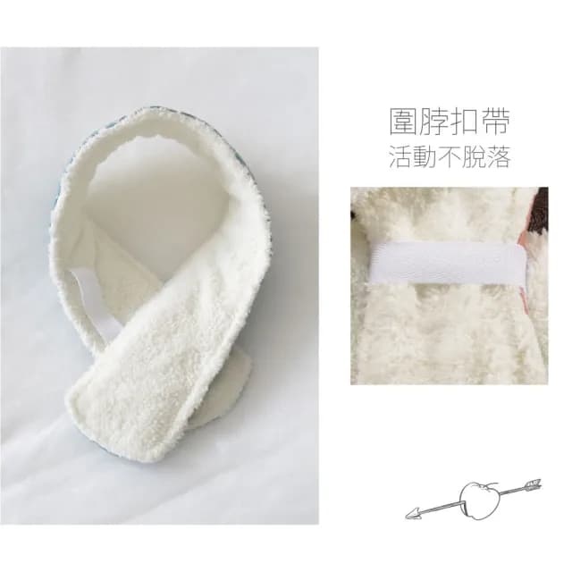 【PL Life】貝柔兒童加絨暖毛圍巾(英式碎花)