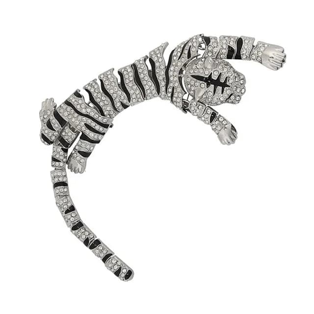 【Penny珮妮】輕奢金屬鑲鑽靈動老虎大胸針披肩裝飾2色可選(生日禮物/交換禮物/情人節/宴會/送男友/尾牙)