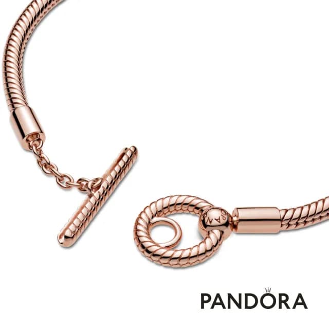 【Pandora 官方直營】Pandora Moments T 字釦蛇形手鏈-絕版品