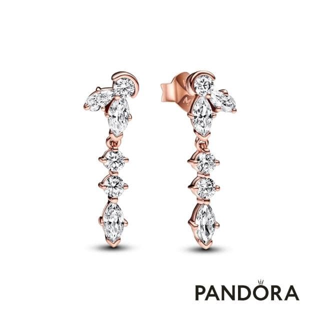 【Pandora 官方直營】璀璨浮游花耳環-絕版品