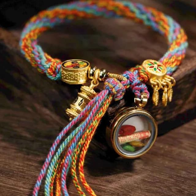 【MoonDy】雙11 手繩 編織手繩 手鍊 六字真言手鍊 手工編織 民族風 八大守護神 出入平安 招財納