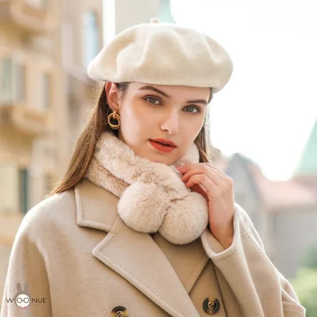 【WOONUE】秋冬歐美風高質感親膚柔軟保暖防寒羊毛時尚圍脖圍巾(情人聖誕女兒老婆母親生日節禮物)