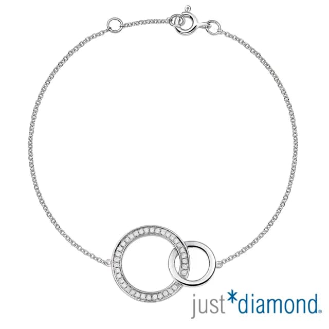【Just Diamond】鎮金店 18K金鑽石手鍊-Circles