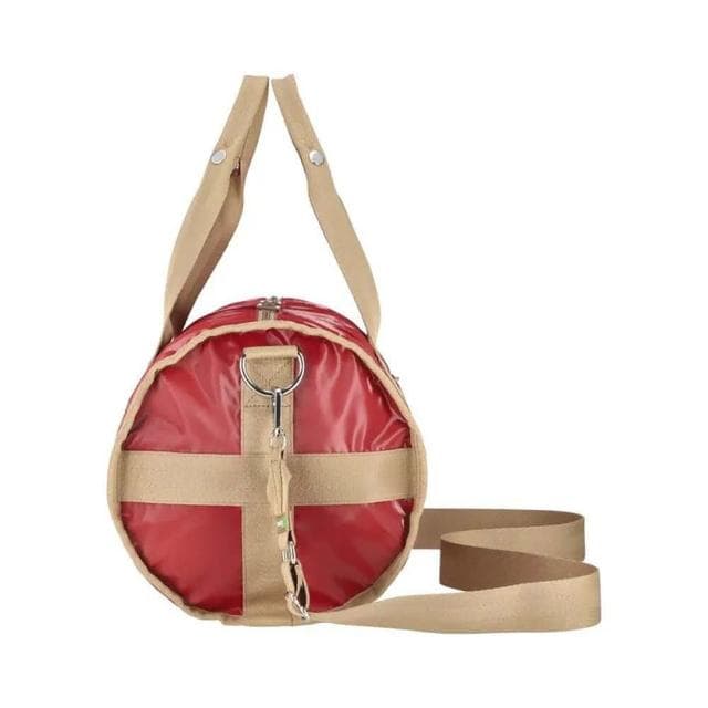 【Lesportsac】Duffle Roll Bag 50周年復刻版復古圓桶包 母親節 送禮 禮物(亮酒紅)