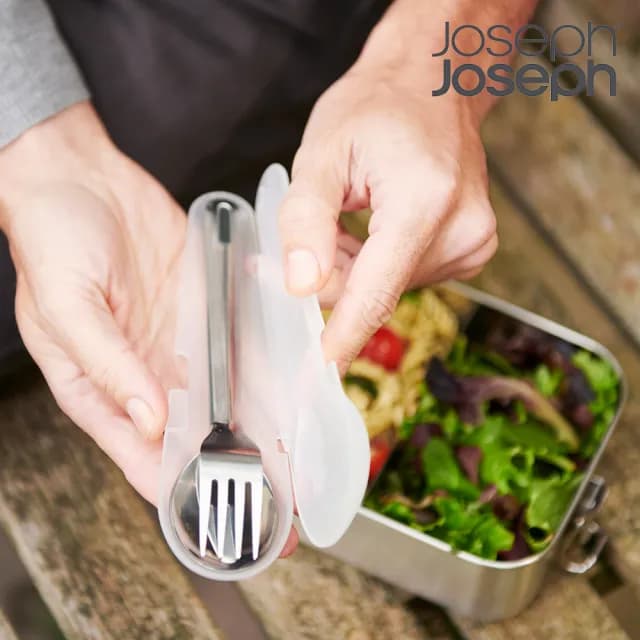 【Joseph Joseph】隨行不鏽鋼餐具三件組(餐刀 叉子 湯匙 開學 環保 上班族 學生 不鏽鋼)
