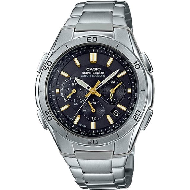 【CASIO 卡西歐】日限電波三眼時計腕錶(三款任選)
