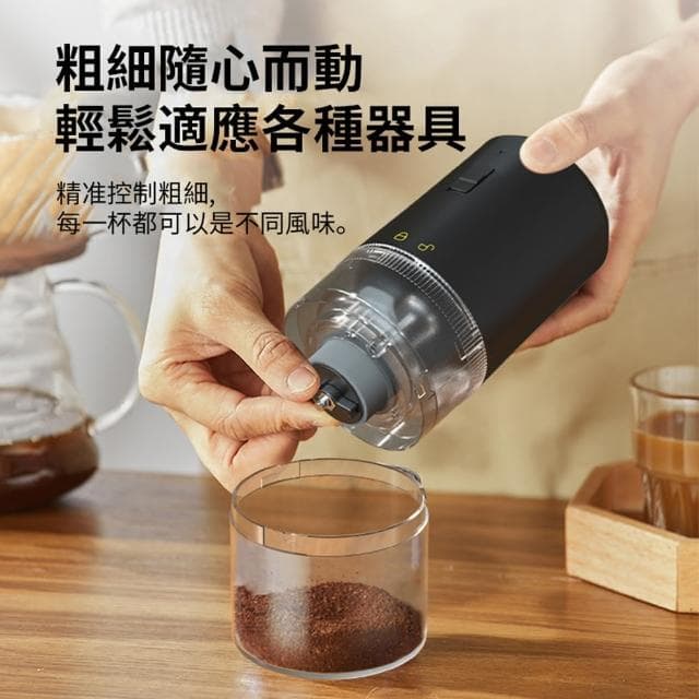 【Solid】電動咖啡豆磨豆機 意式咖啡自動磨粉機 便攜小型咖啡機 家用不鏽鋼咖啡豆子研磨機(母親節禮物)