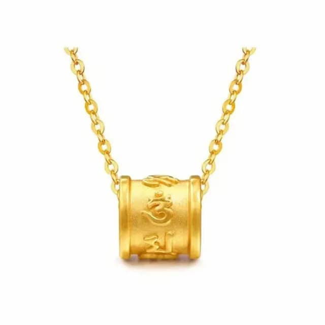 【Penny珮妮】999黃金迷你六字真言項鍊(母親節禮物 交換禮物 送女友 生日禮物 情人節 尾牙 新年禮物 結婚)