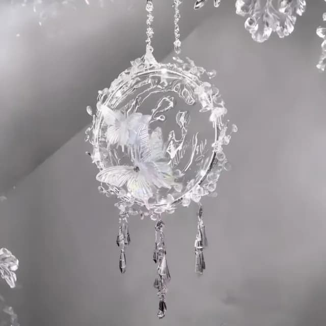 【水流舞蝶】DIY夢幻蝴蝶小夜燈材料包(床頭燈 手做 情人節 居家擺飾 禮物 掛件 掛飾 擺件 擺設 裝飾燈)