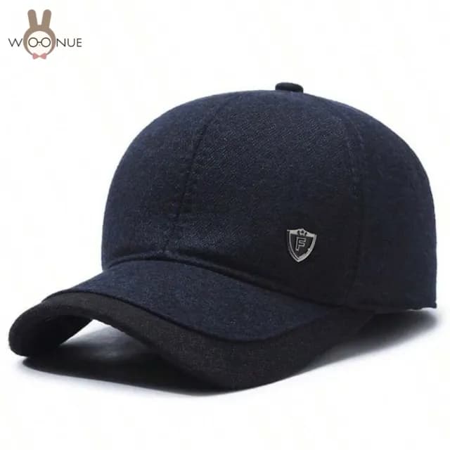 【WOONUE】男百搭休閒護耳棒球高爾夫鴨舌帽保暖親膚(休閒穿搭朋友男友情人爺爺父親節生日禮物)