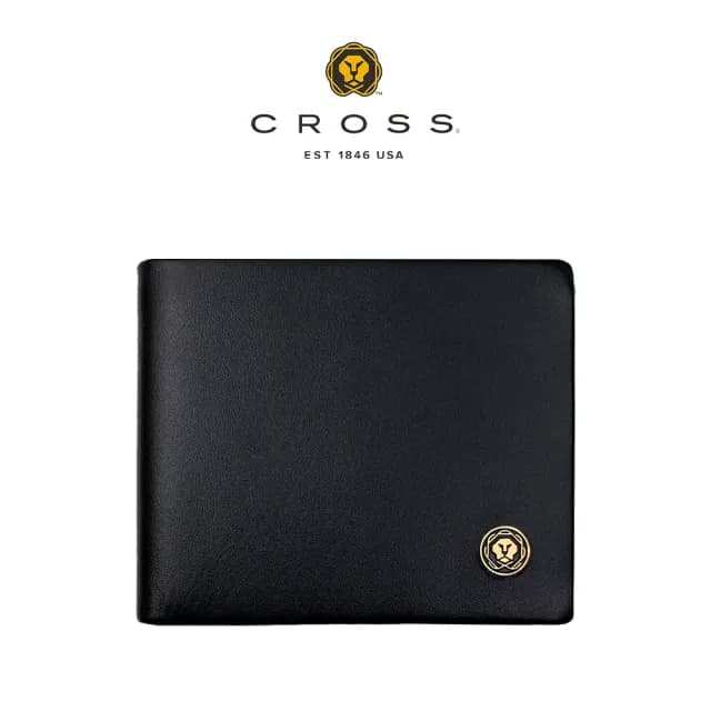 【CROSS】頂級小牛皮8卡男用皮夾(88父親節禮物 男夾)