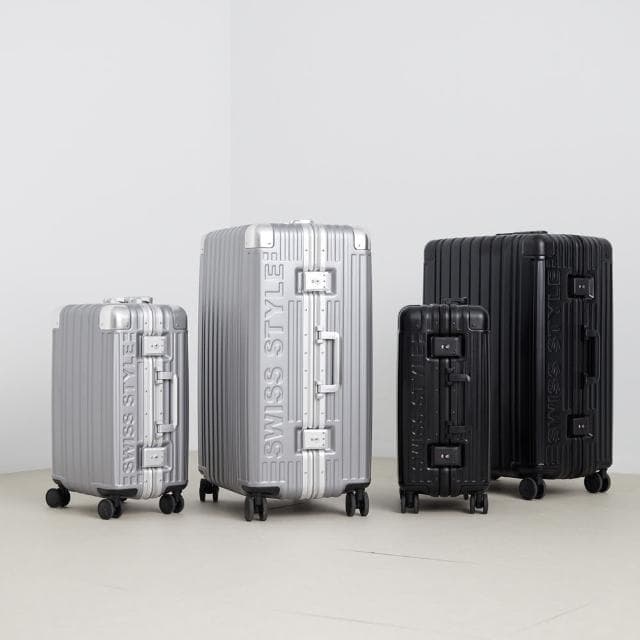 【SWISS STYLE】Voyager 29吋輕奢鋁框行李箱 日本Hinomoto頂規靜音飛機輪 100%PC頂級耐衝擊材質(兩色任選)