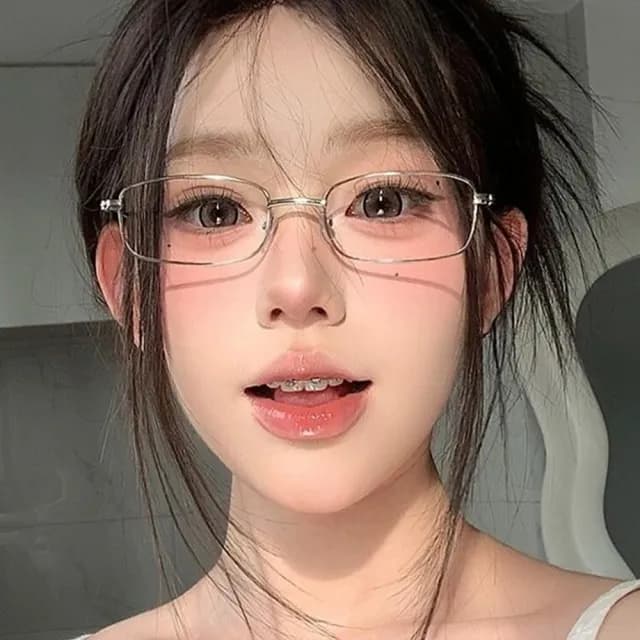 【LEEHER】情人節禮物 眼鏡/小鏡框/窄框眼鏡/長方形眼鏡/金絲眼鏡/氣質眼鏡/小臉神器/銀框眼鏡/復古眼鏡/附