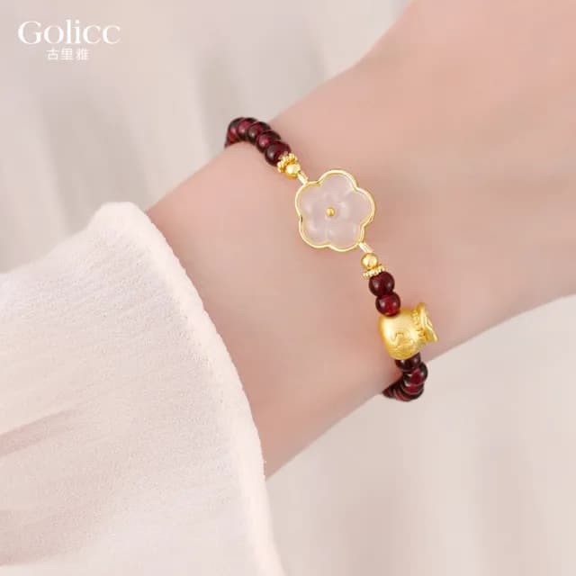 【Gulicc】小桃花 福氣 串珠手鍊(雙11 聖誕節 生日 手環 手繩 首飾 飾品 禮物)