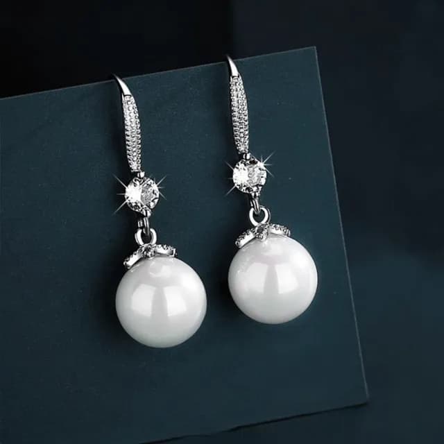 【MoonDy】情人節禮物 珍珠耳環 925 純銀耳墜 鋯石 女生飾品 復古耳環 高級感 輕奢 流蘇 耳環 耳鈎 造型耳