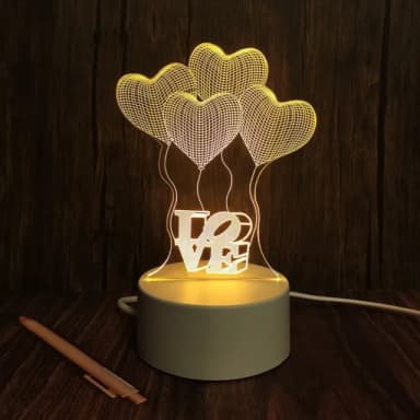 【A-ONE 匯旺】LED小夜燈 愛心氣球LOVE 壓克力造型裝飾燈 氛圍燈 氣氛燈 造型燈臥室燈 生日禮物