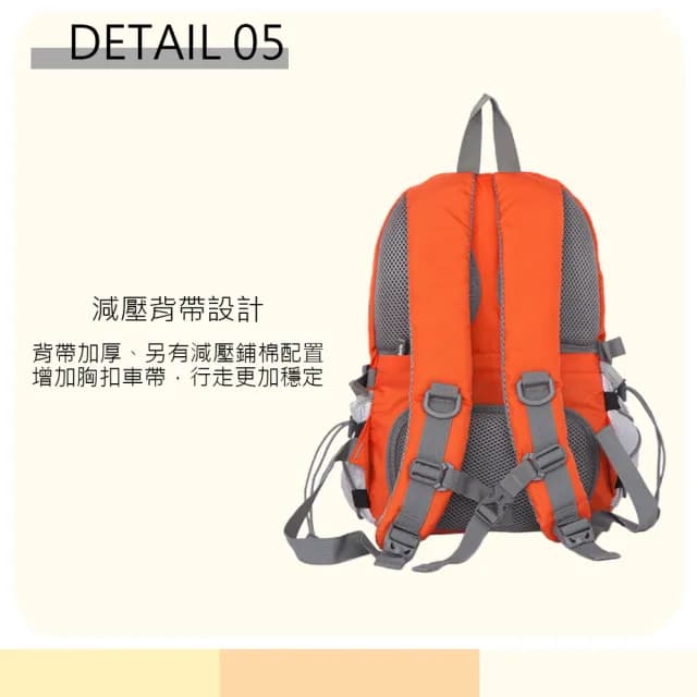 【Roberta Juden】情人節禮物 小背包 安心背開拉鍊 輕量防潑水(防水包 R701-亮橘色)