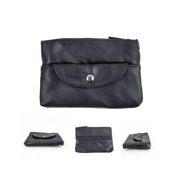 【玩皮工坊】羊皮簡約三層 LH1087 女士零錢包(真皮包包 單色選)