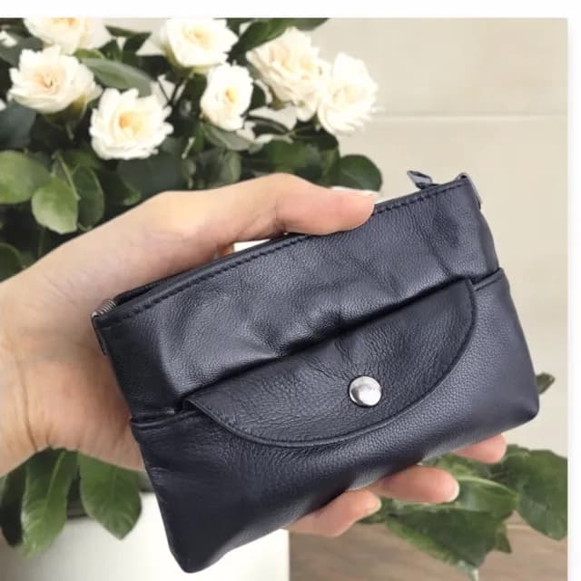 【玩皮工坊】羊皮簡約三層 LH1087 女士零錢包(真皮包包 單色選)