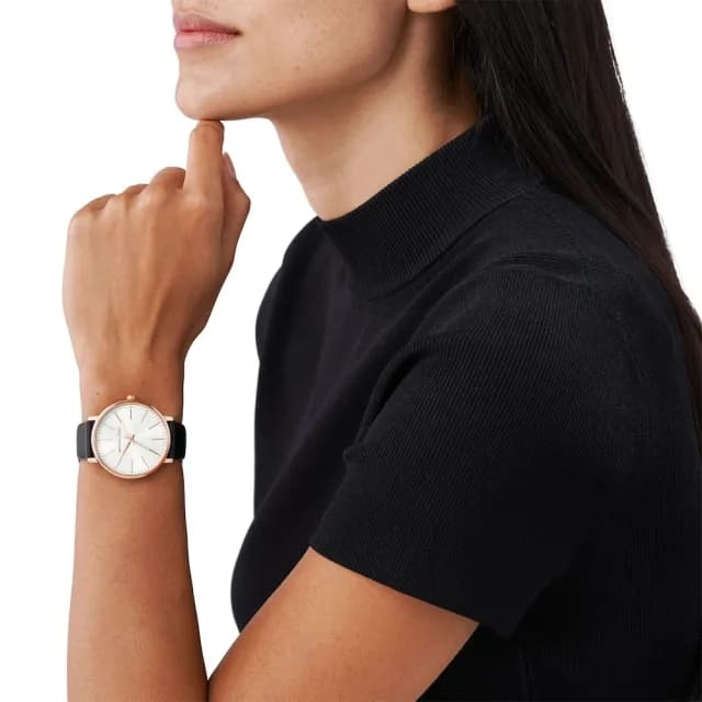 【Michael Kors 官方直營】Pyper系列 時刻閃耀女錶 皮革錶帶指針手錶 38MM 雙11限定(多色可選)