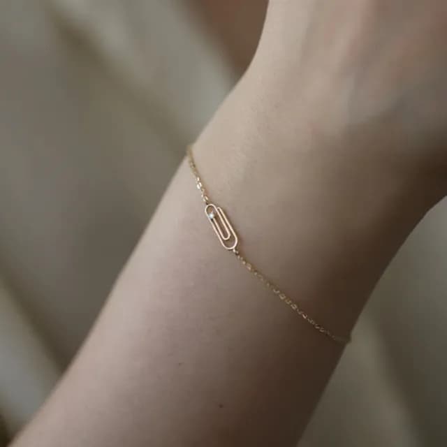 【Penny珮妮】S925銀迴紋針造型設計手鍊(母親節禮物 交換禮物 送女友 生日禮物 情人節 尾牙 新年禮物 結婚)