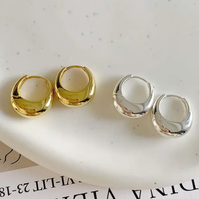 【KT DADA】個性耳環 正韓耳環 耳環女 925 純銀耳環 耳飾ins 風金色耳環 純銀飾品 女生禮 