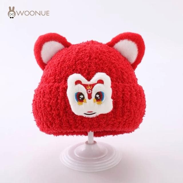【WOONUE】新春過年寶寶針織帽兒童嬰幼兒新春龍年拜年穿搭(親膚棉柔 保暖 新春穿搭5個月-4歲 禮物)