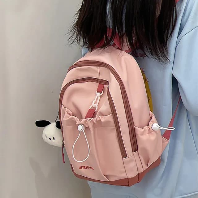 【MoonDy】情人節禮物 包包 小包包 小後背包 兒童後背包 尼龍後背包 束口袋後背包 ins 奶茶色包包 可愛包包