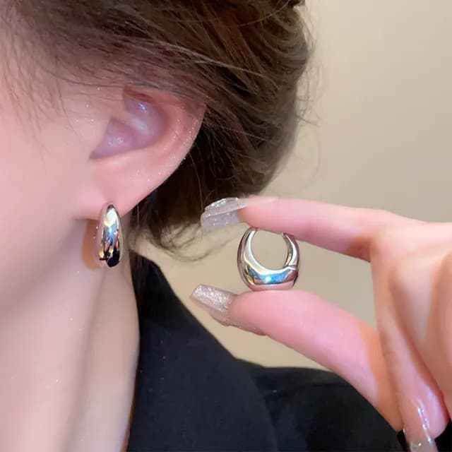 【LEEHER】個性耳環/耳環女簡約耳環/正韓耳環/金色耳環/純銀飾品/女生禮物/925純銀耳環/耳