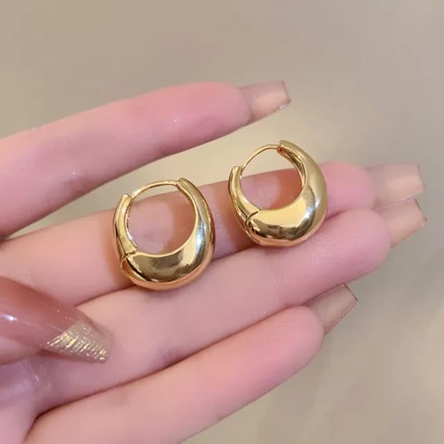 【LEEHER】個性耳環/耳環女簡約耳環/正韓耳環/金色耳環/純銀飾品/女生禮物/925純銀耳環/耳