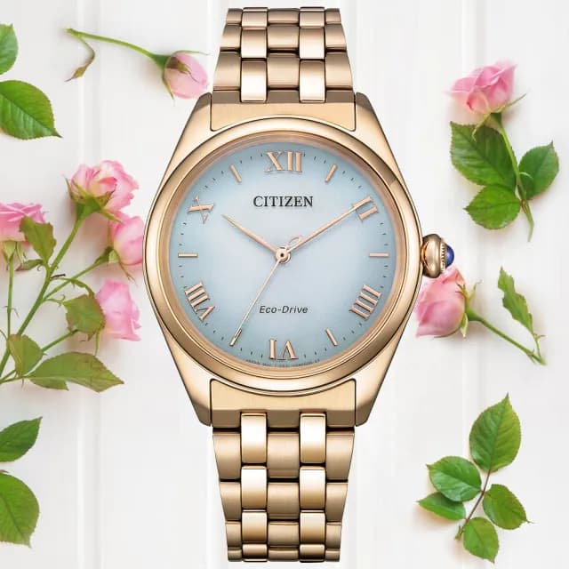 【CITIZEN 星辰】L系列 光動能 簡約時尚腕錶 七夕 情人節 送禮 推薦(EM1143-81X)