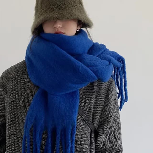 【D.studio】韓版冬季毛絨大毛保暖圍巾(披肩 毛毛圍巾 絨毛圍巾 圍脖 圍巾 N188)