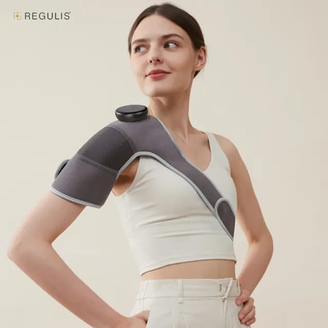 【日本 REGULIS】Plus升級款固膝關節按摩器二入組GN2321-大全配(膝蓋按摩 熱敷護膝 年長 母親節禮物)
