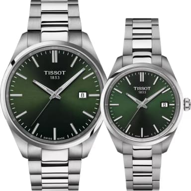 【TISSOT 天梭 官方授權】PRX系列復刻石英對錶 情侶手錶 520禮物 送禮(T1504101109100+T1502101109100)