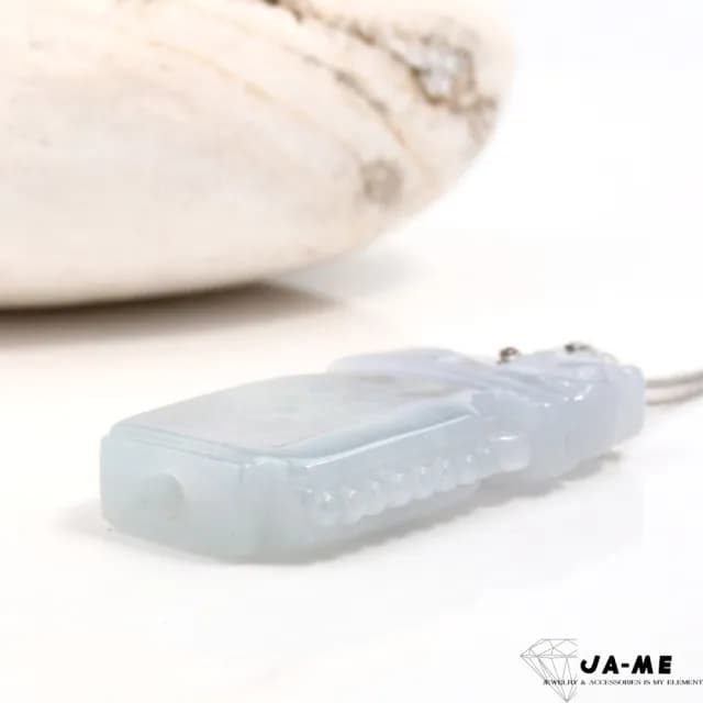 【JA-ME】天然A貨翡翠冰種淡紫招財貔貅925銀項鍊(77購物節/禮物/現貨)