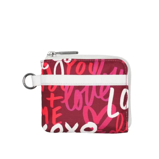 【LeSportsac官方直營】輕量尼龍 極簡輕薄錢包(1112 幸福莓語)