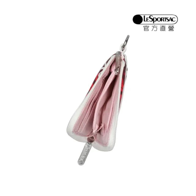 【LeSportsac官方直營】輕量尼龍 極簡輕薄錢包(1112 幸福莓語)