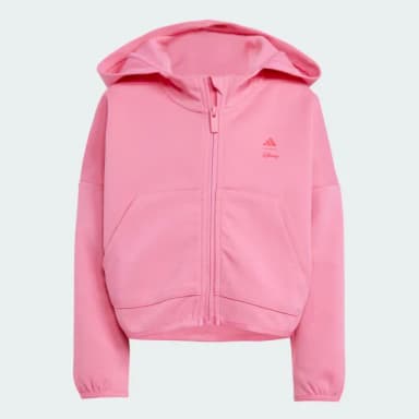 【adidas 愛迪達】DISNEY 米妮 運動外套 童裝 JF3649