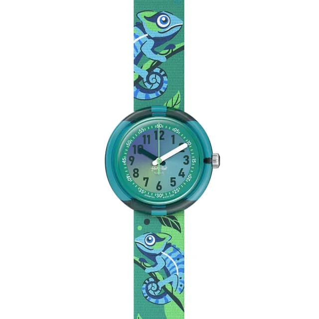 【Flik Flak】兒童手錶 CAMO FRIENDS /兒童禮物/安全防水/瑞士製造 FPNP161(31.85mm)