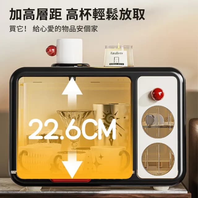 【南北客】家用奶瓶收納櫃嬰兒餐具儲物箱輔食工具防塵瀝水櫃放碗筷置物架子(收納櫃/可左右分區/折疊結構)